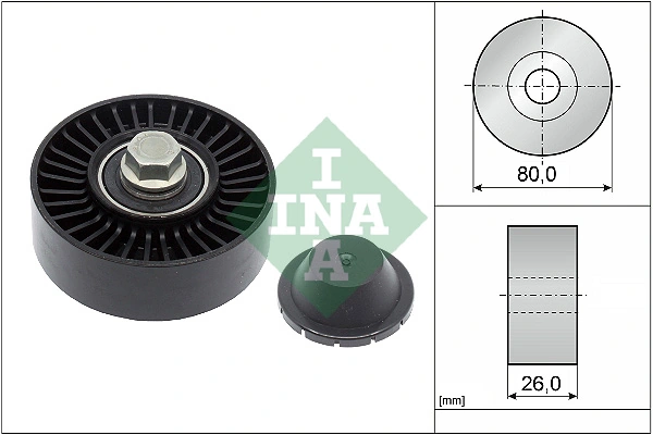 Deflection/Guide Pulley, V-ribbed belt